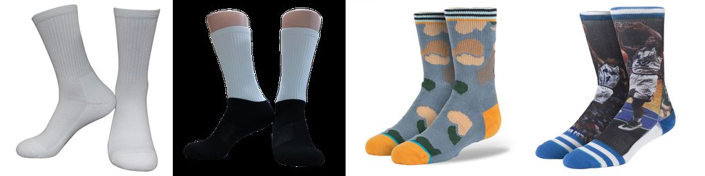 wholesale white sublimation socks